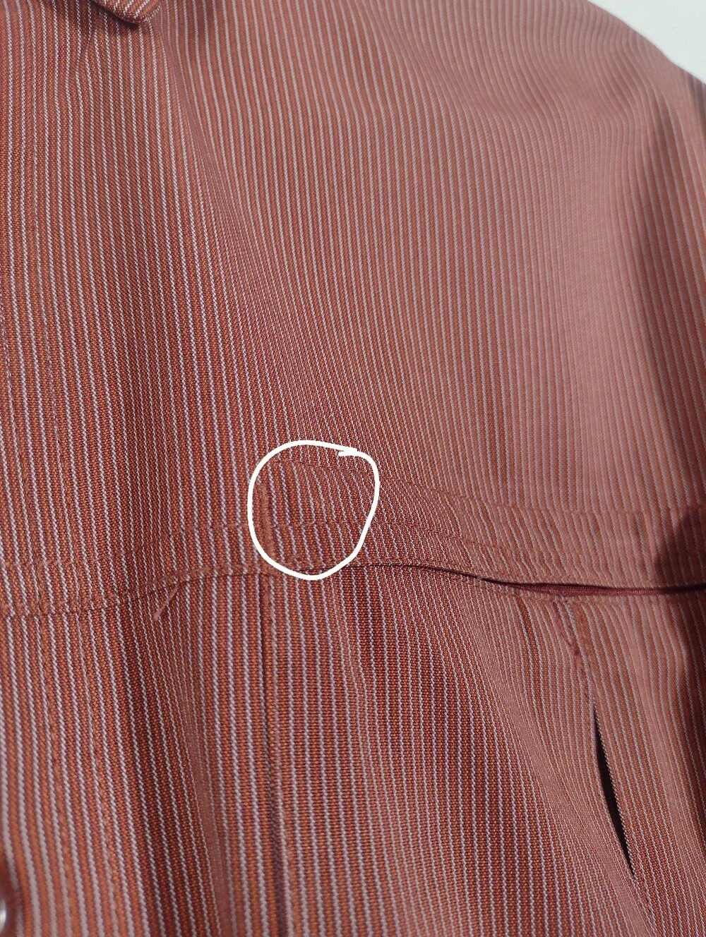 The North Face Striped Modal Button Up Zip Pocket Roll Tab Sleeve Hiking Shirt